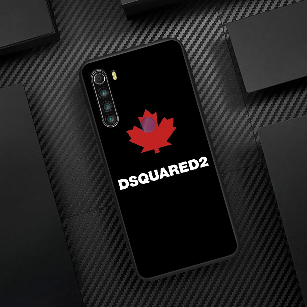 

DSQ2 D2 Fashion Trend Brand Phone Case Cover Hull For XIAOMI Redmi 7 7A 8 8A 9 9C Note 6 7 8 9 9S K20 Pro K30 black Funda
