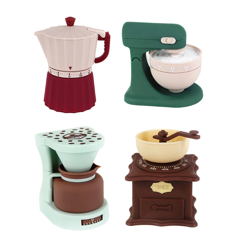 

Mechnical Kitchen Timer Creative Coffee Machine Style Reminder Countdown Clock