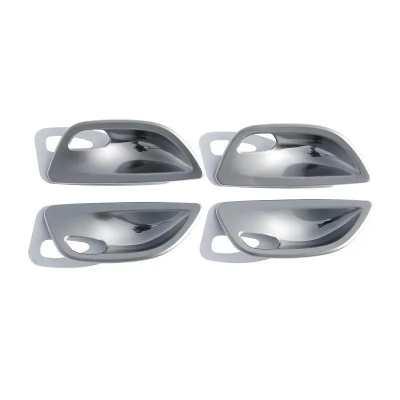 

1set=4pcs Chrome Door Handle Bowl Cover Trim for BMW 5 Series F10 520 528 525 2011-17 Car decoration