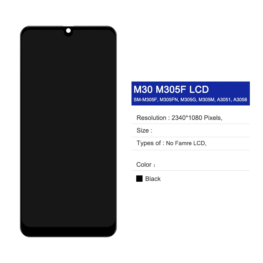 Фото ЖК-дисплей 6,4 дюйма Super AMOLED для Samsung Galaxy M30 M305F M305FN, дисплей с сенсорным экраном и дигитайзером, сменный ЖК-дисплей для Galaxy M30 №2