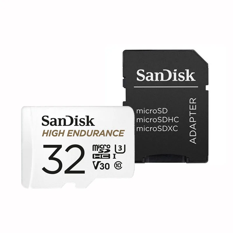 SQQNR-032G-KT2 SanDisk высокая выносливость Micro SD 128 ГБ 32 ГБ 64 Гб 256 ГБ U3 V30 4K Micro SD карта памяти SD/TF флэш MicroSD карта для монитора видео - Емкость: SQQNR-032G-KT2