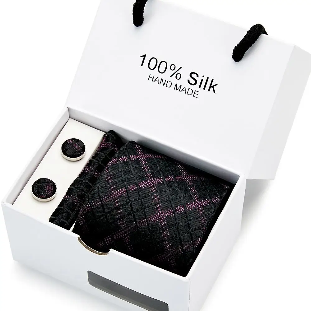 

Vangise Коричневый мужской галстук Набор Цветочный жаккардовый тканый шелковый галстук для мужчин деловой свадьбы вечеринки 8 см классические...