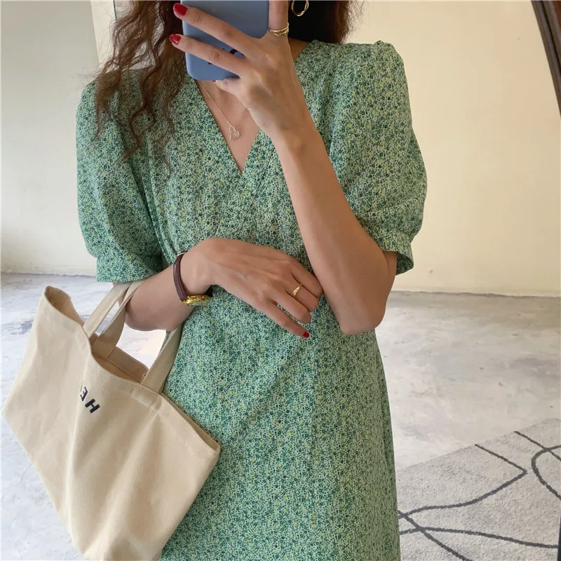 

2021 Plus Size Floral Print Summer Dress Evening Long Vintage Dresses Oversize Short Sleeve Beach Women Dress Robe Vestido Prom