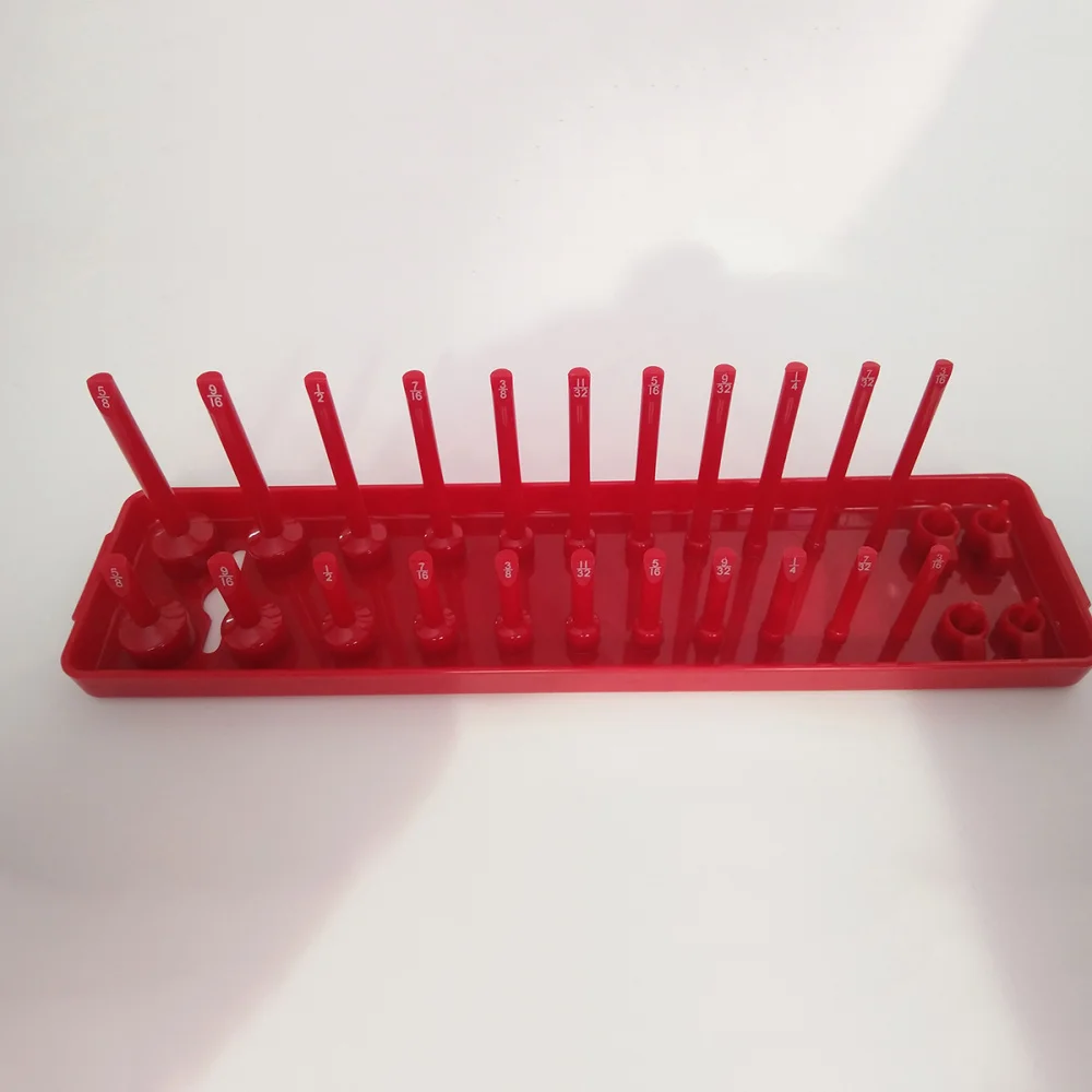 

6pcs/1 Set Metric High Pole Long Sleeve Socket Organizer Inch Scocket Tray Rack Multifunctional Sleeve Bracket
