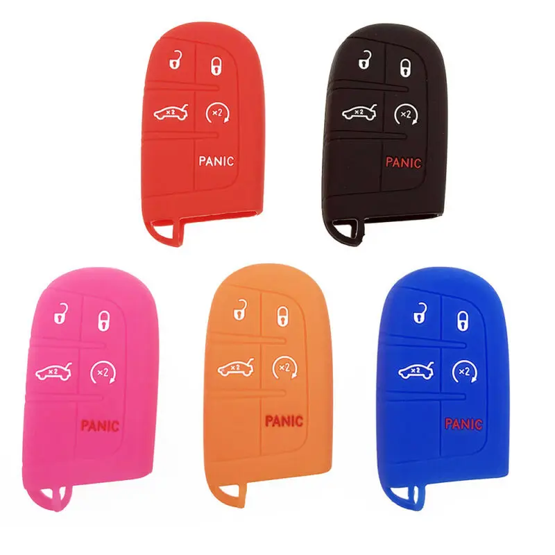 

1pc Car key case 5-Buttons Cover Protector Shell Silicone Sports Auto Fob