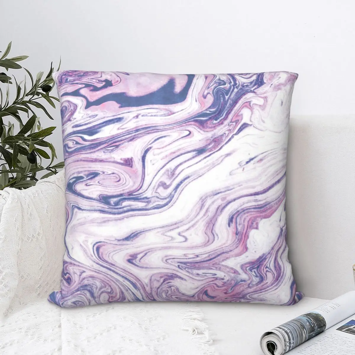 

Фиолетовый чехол-подушка с мраморной текстурой для домашнего дивана, стула, декоративный Чехол-Подушка для объятий