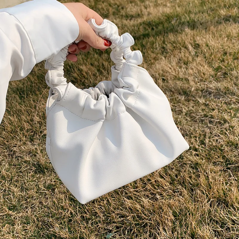 Женские сумки с кольцевыми ручками дизайнерские плиссированные на одно плечо