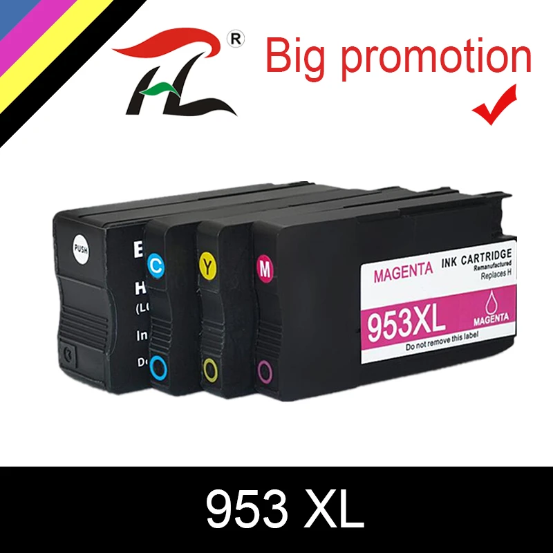HTL совместимый чернильный картридж 953 953XL для HP pro 7740 8210 8218 8710 8715 8718 8719 8720 8725 8728