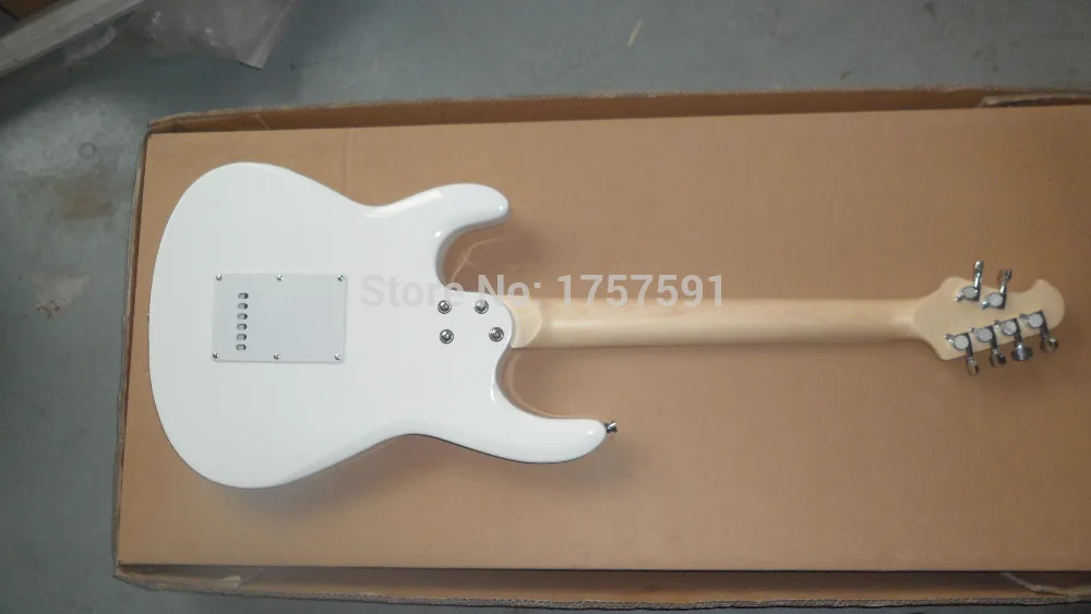 Высокое качество, 6 струн SSH Ernie ball Music Manl signature, специальные белые цвета, электрогитара с тремоло