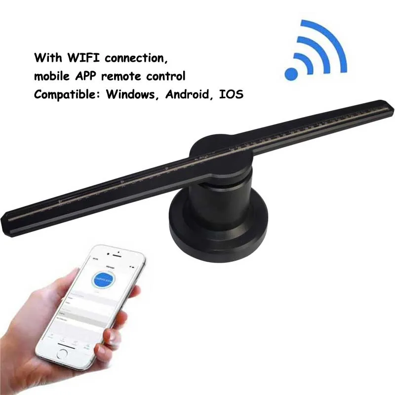 384 светодиодов высокое разрешение 3D Голограмма рекламная машина HD Wi Fi мобильное