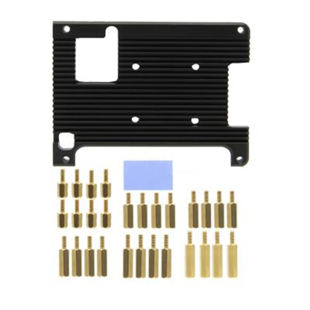 

Aluminum Alloy Heatsink 4B Built-in Radiator Raspberry Pi 4 Model B Expansion Board Only 7mm Thickness Cooler with M2.5 Holes