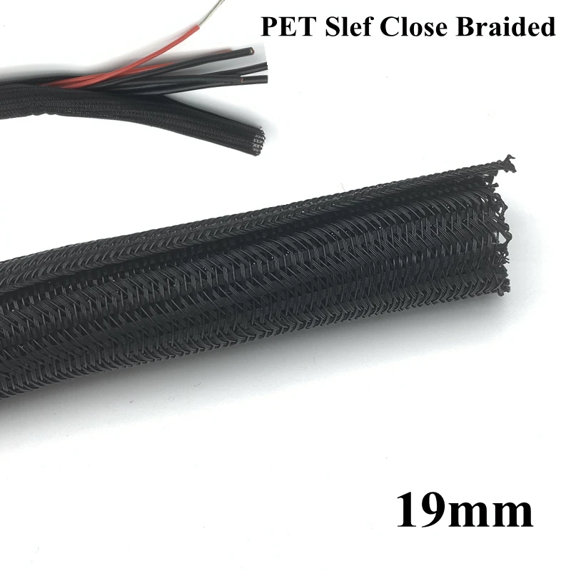 

Expandable Braided 19mm Cable Sleeve Self Closing Cable Management Loom PET Insulated Split Harness Sheath Wire Wrap Protection