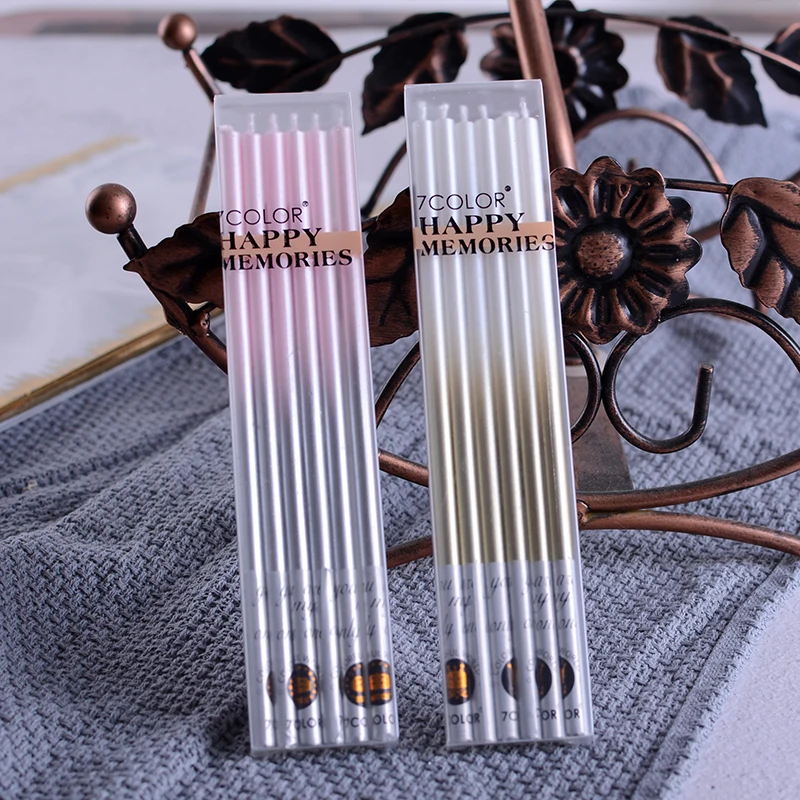 Высокое качество креативный Платиновый порошок Серебряный свадебный торт свеча