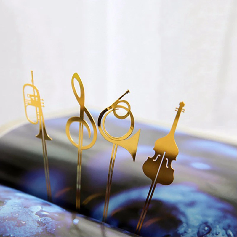 8 Pcs Western Instrument Book Mark Vintage Metal Music Bookmark Trumpet Violin F145 & 4x Chinese Bookmarks Set |
