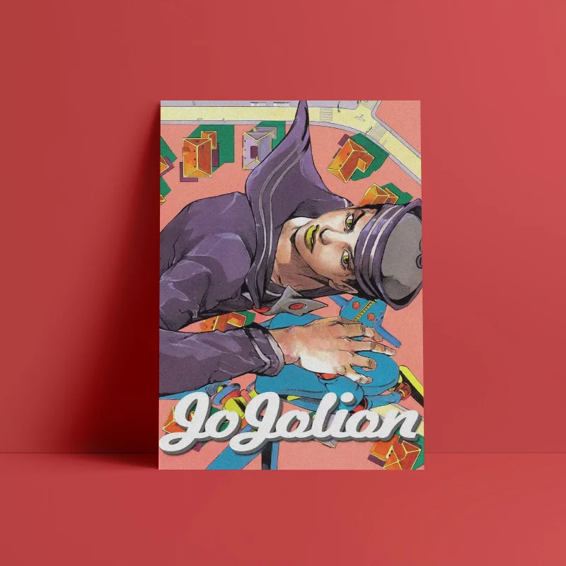 Деталь Джоджо 8 JoJolion аниме рамка деревянная стена искусство холст декоративные