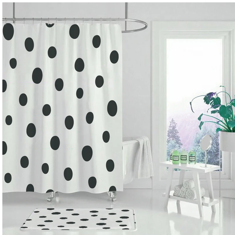 Горячая новинка геометрическая фигура Водонепроницаемая занавеска для ванной 3D