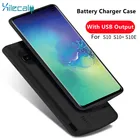 Чехол с зарядным устройством для Samsung Galaxy S10 S10e, чехол с аккумулятором для Samsung S10 Plus, 6000 мАч, задний зажим, быстрое зарядное устройство, черный
