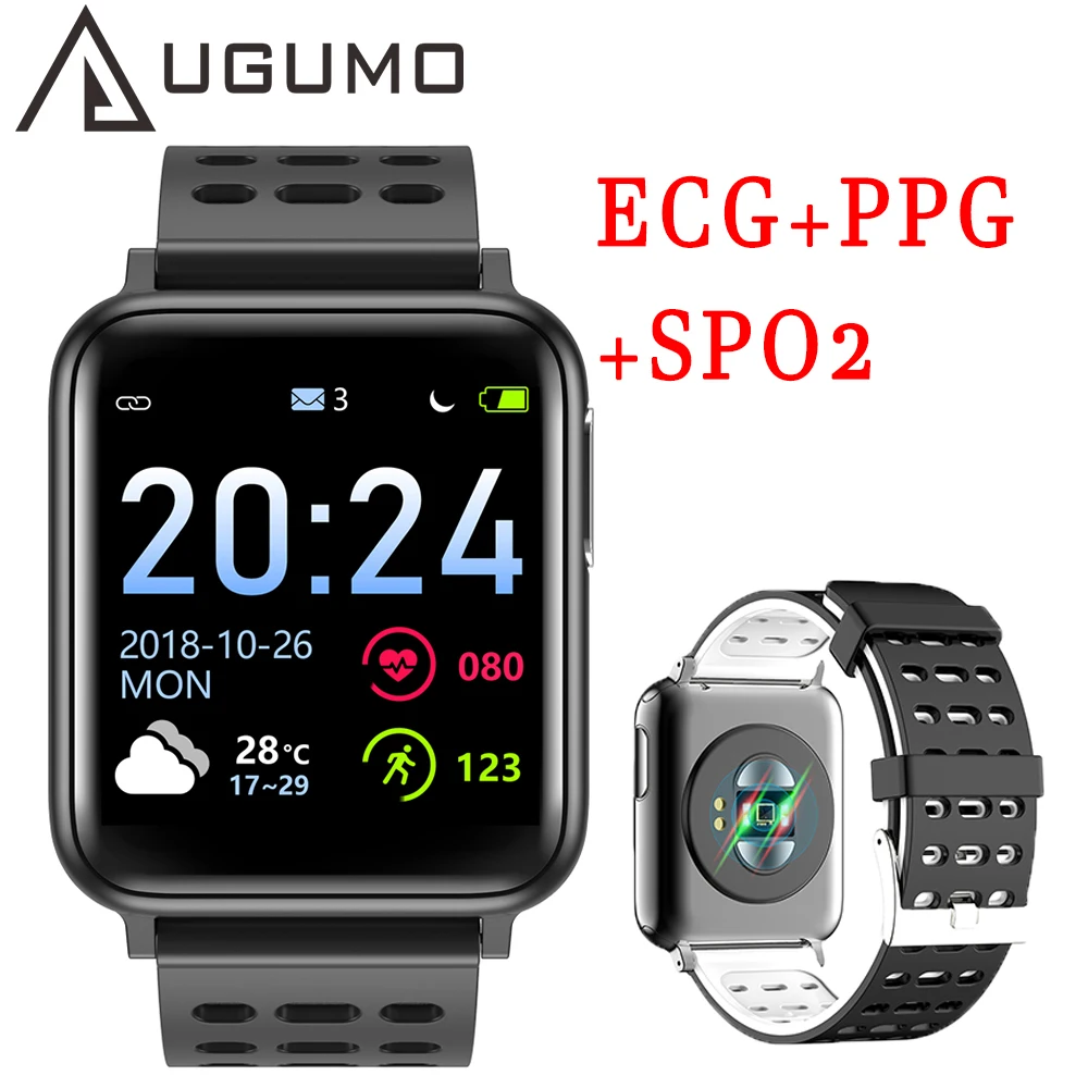 Смарт-часы UGUMO V5 ECG PPG мужские с монитором температуры спортивный фитнес-трекер