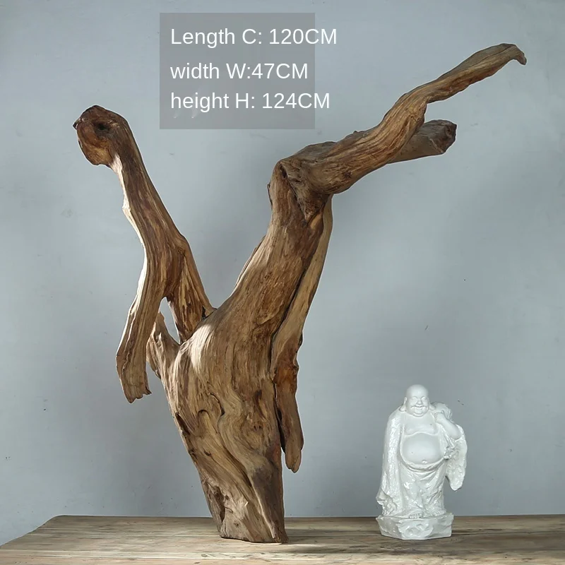 

zq Dried Wood Zen Ornament Rotten Wood Driftwood Entrance Decoration Floor Decoration