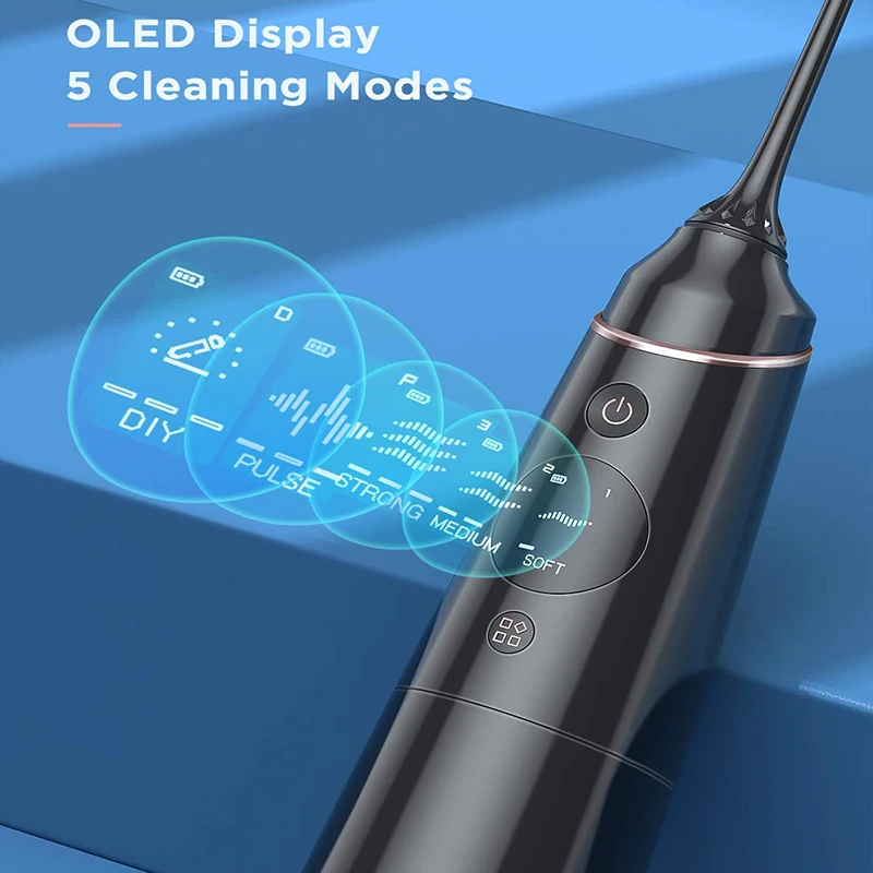 Ирригатор Liberex IPX7 для полости рта с зарядкой от USB переносная зубная вода