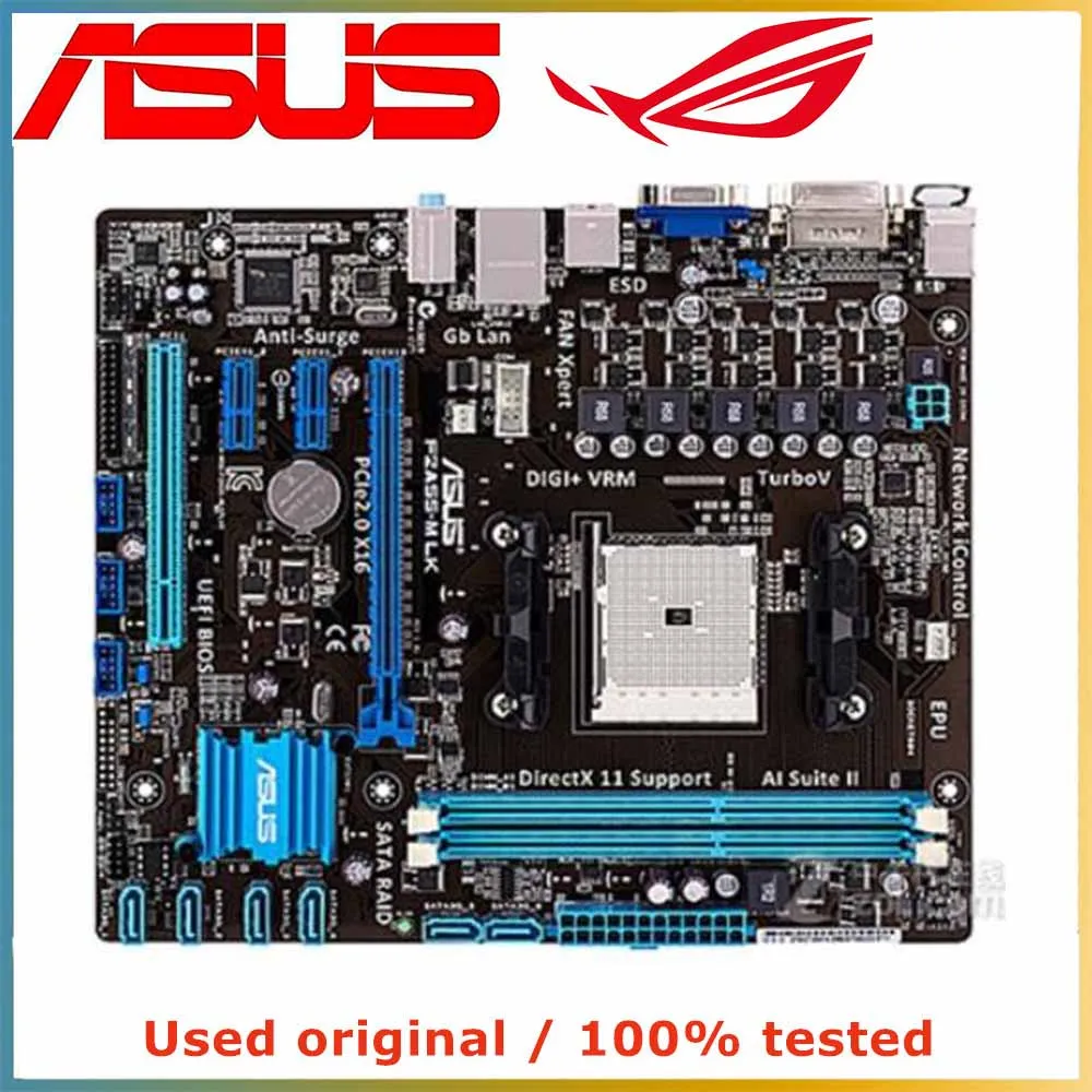 Для AMD A55 APU CPU для ASUS F2A55-M LK материнская плата компьютерная розетка FM1 DDR3 USB2.0 SATA2 б/у