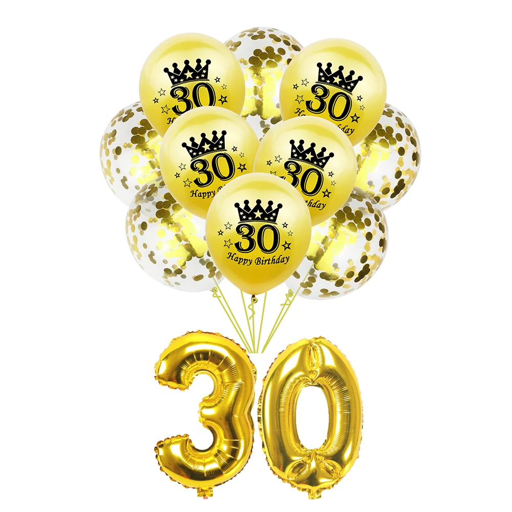 AMAWILL 12 шт./компл. 16th 18th 30th 40th 50th воздушные шары для взрослых День рождения