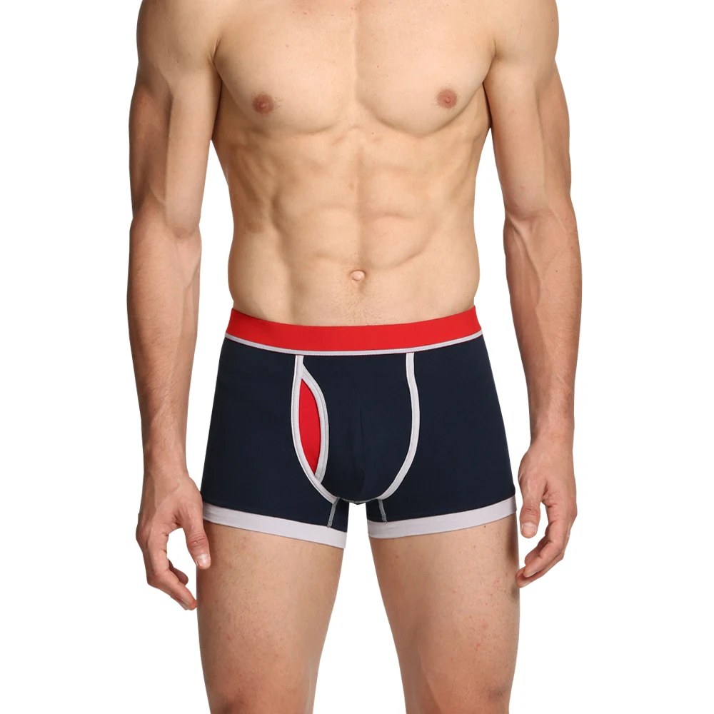 Трусы-боксеры мужские 4 шт./лот брендовые пикантное нижнее белье хлопковые шорты