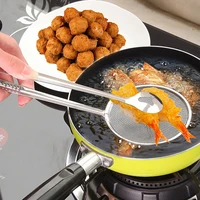 stainless steel food clip snack fryer strainer fried tong mesh oil strainer colander filter oil kitchen cooking tools 35