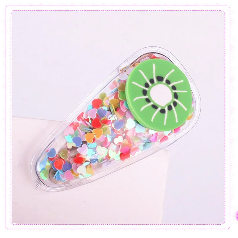 2/5/10 шт. милые прозрачные заколки для волос с фруктами девочек |