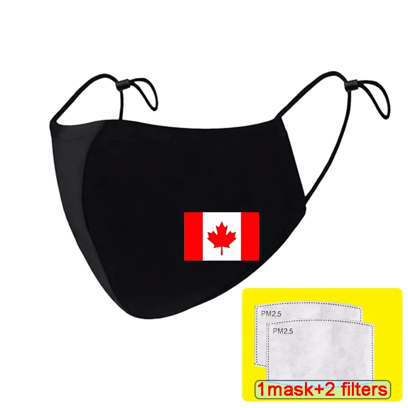 Респиратор с принтом флага Канады респиратор для езды на велосипеде фильтры PM2.5