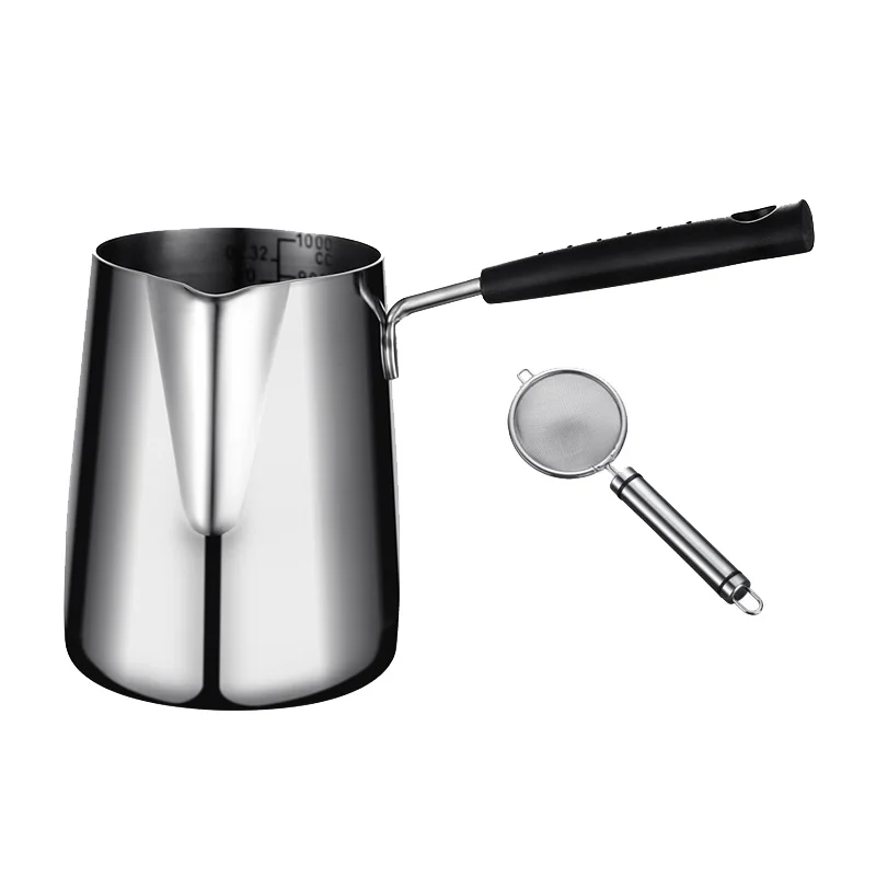 

Mini Frying Pot with Scale Stainless Steel Frying Pan Filter Oil Spoon French Fries Chicken Cooking Pan Kitchen Cookware