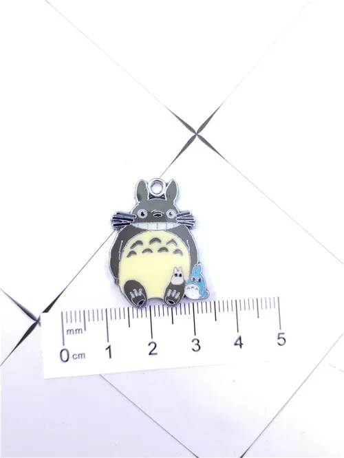 10 шт. японское аниме Мой сосед Тоторо цепочка для ключей эмалированные бусины