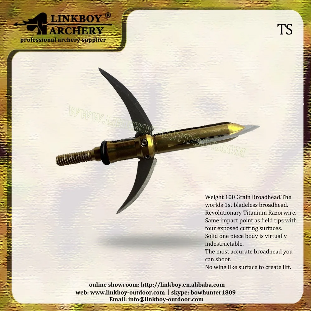 

3/6pcs Archery 2 Expandable Blades Broadhead Stainless Steel Arrowhead 100GR for Compound Traditional Bow Hunting Accessories