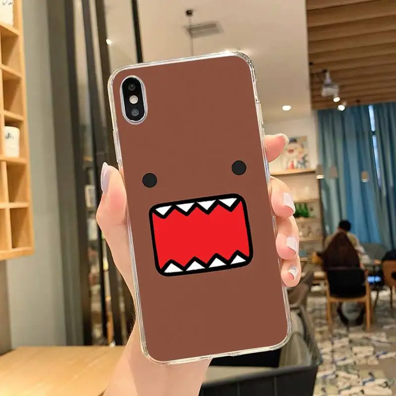 Cute Domo-kun Phone Case For iPhone 11 12 Mini 13 Pro XS Max X 8 7 6s Plus 5 SE XR Transparent Shell | Mobile Cases &amp Covers