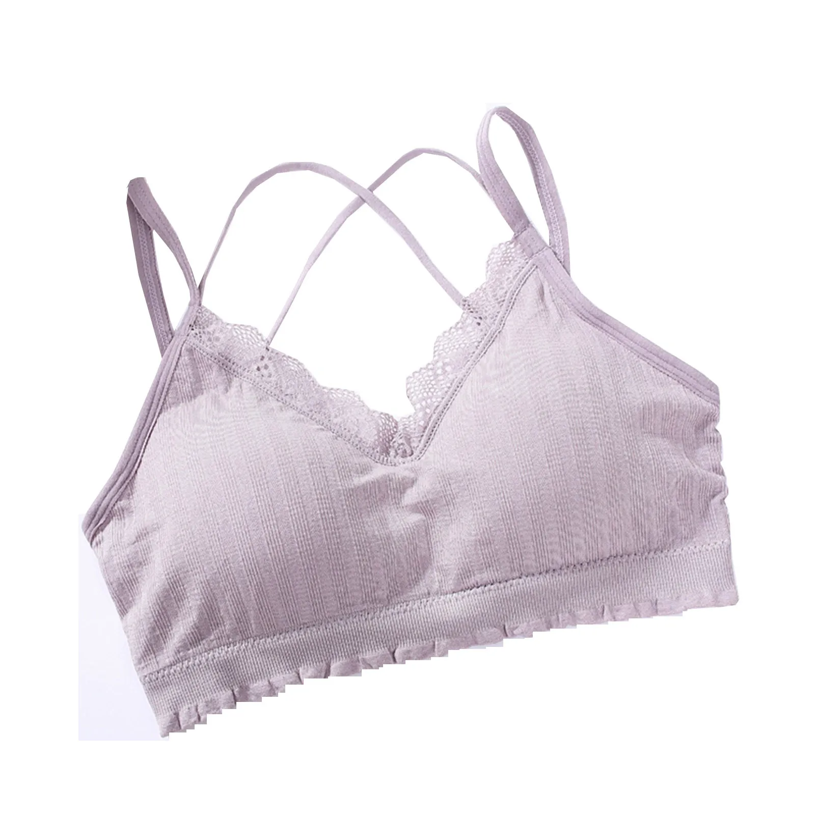 

Crop Top Women's Tube Top Women Fashion Sexy Cross Lace Strapless Beauty Underwear Vest Corset Vintage