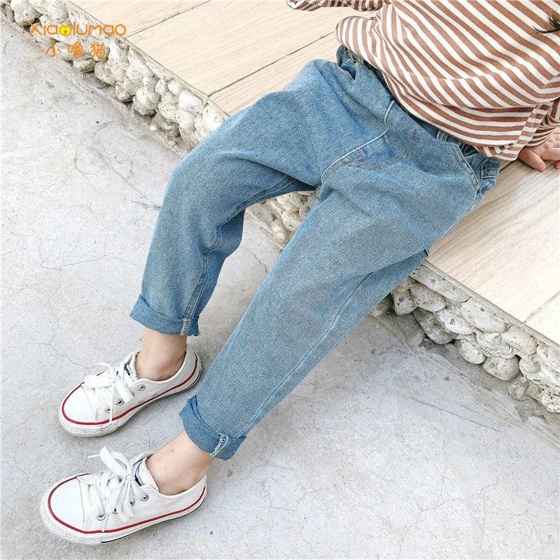 Джинсы для маленьких мальчиков и девочек хлопковые джинсы с дырками детей