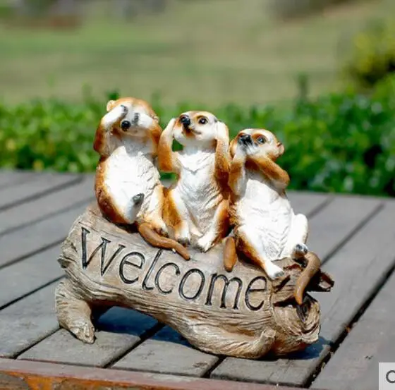 

Здравствуйте, Бирди, добро пожаловать в мерикат, карта приветствия, садовый двор, зеленая карта приветствия, сельские животные, скульптура, ...