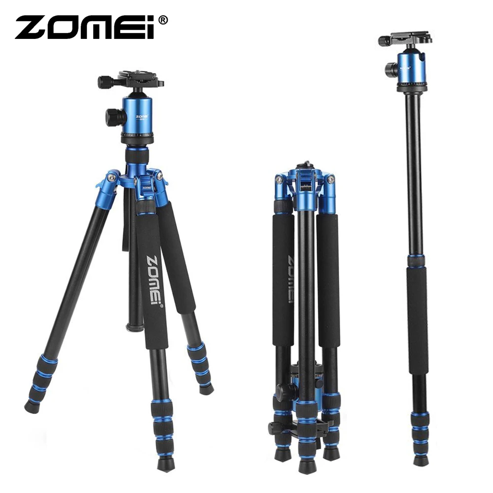 ZOMEI Z818 штатив для камеры, монопод, легкий дорожный штатив с шаровой головкой 360 градусов и сумкой для переноски DSLR Stand