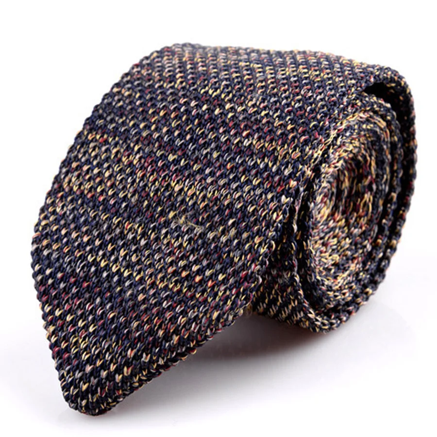 Linbaiway модный вязаный тонкий галстук в полоску для отдыха Вязаный Галстук мужчин