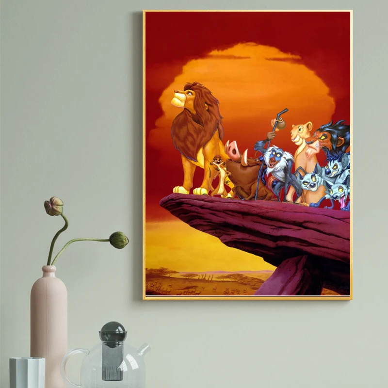 Картина на холсте Король Лев Disney настенный плакат печать картины и принты для