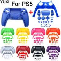 yuxi for ps5 controller full set housing case cover decorative strip shell buttons mod kit
