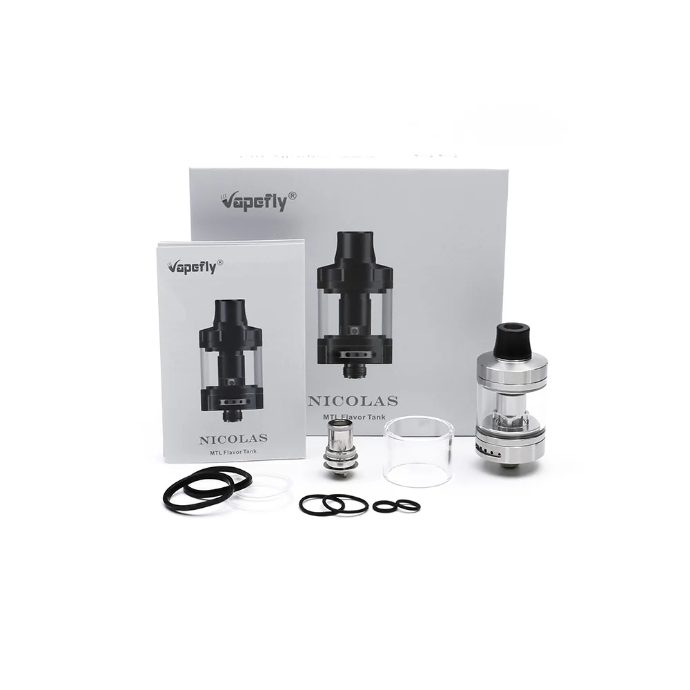 

Original Vapefly Nicolas MTL Sub Ohm Tank 3ml capacity &510 Thread with 0.6ohm/1.8ohm Resistance MTL tank