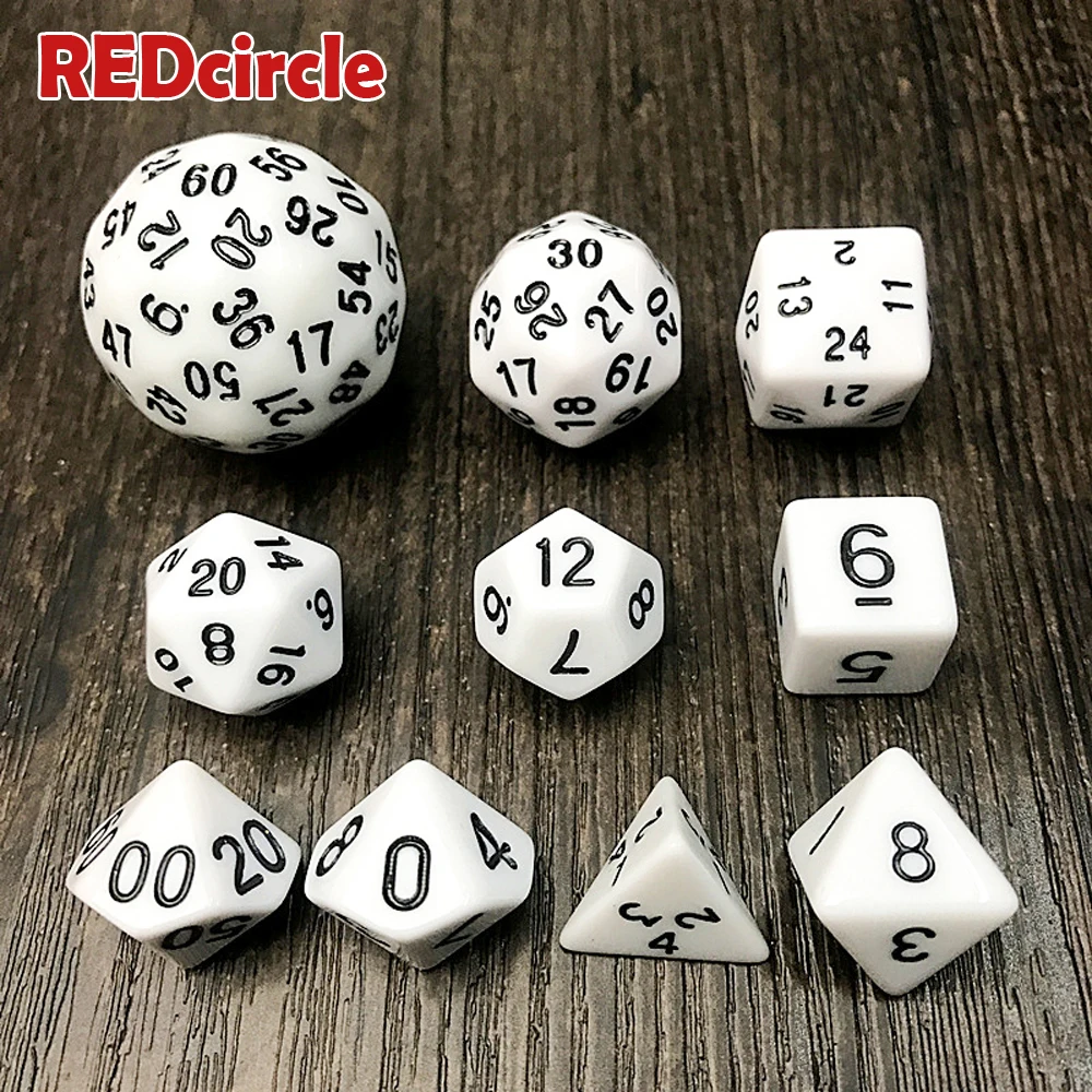 Best Sale10pcs Digital Dados TRpg Dice Set of D4 D6 D8 2xd10 D12 D20 D24 D30 D60 for Board Game Rpg Playing Men's Gift | Спорт и