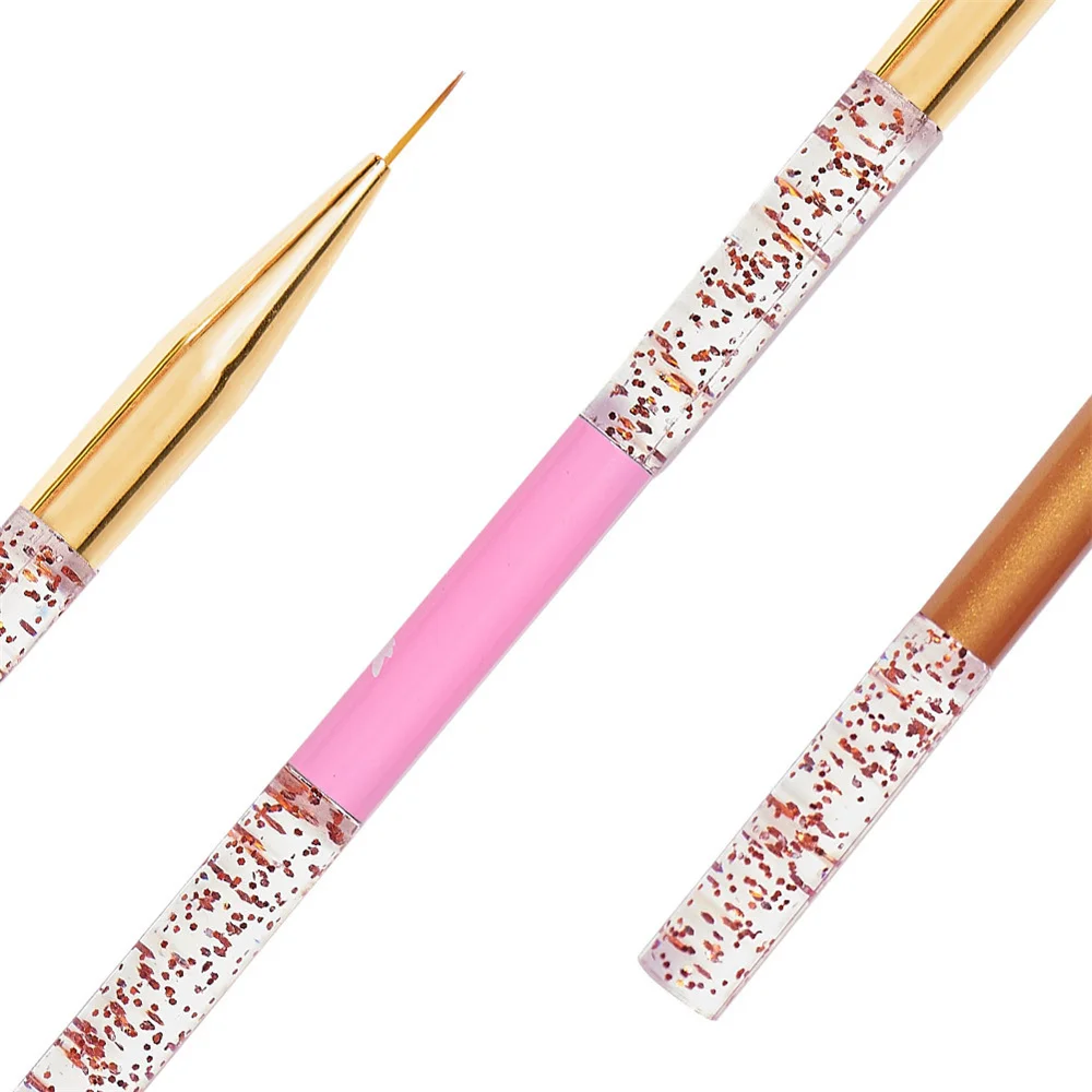 

3pcs Nail Art Liner Painting Pen Brushes Set 3d Tips Stripe Line French Design