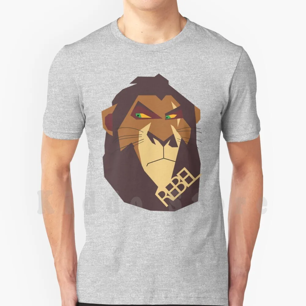 Мужская хлопковая футболка с принтом шрама новая крутая изображением короля