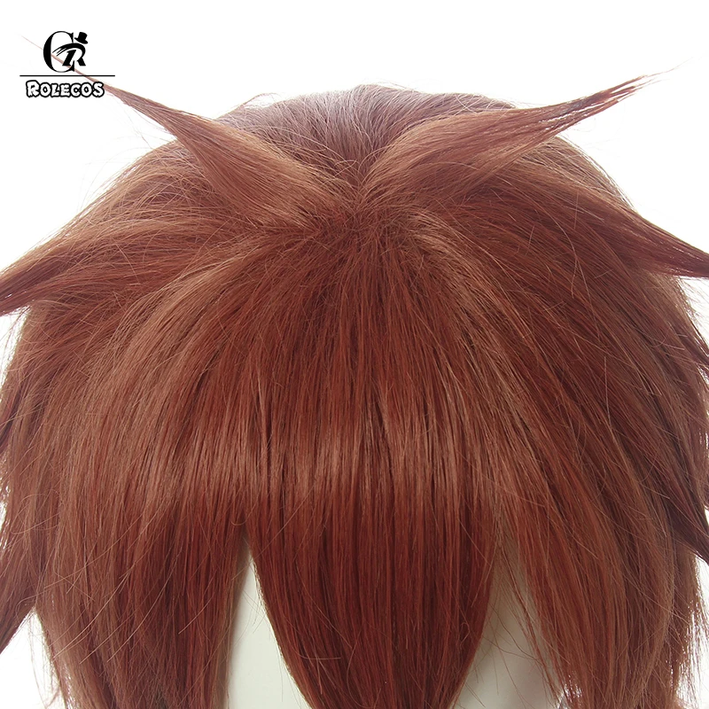 Парик для косплея ROLECOS из игры витая страна чудес с начесом короткими оранжевыми