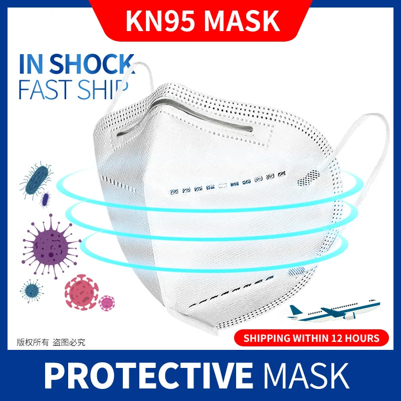 

Fast Delivery!! 40 PCS 5 LAYERS FFP2 Mask KN95 Face Mask Disposable Anti-Dust Strong Protective Mask Mouth Respirator