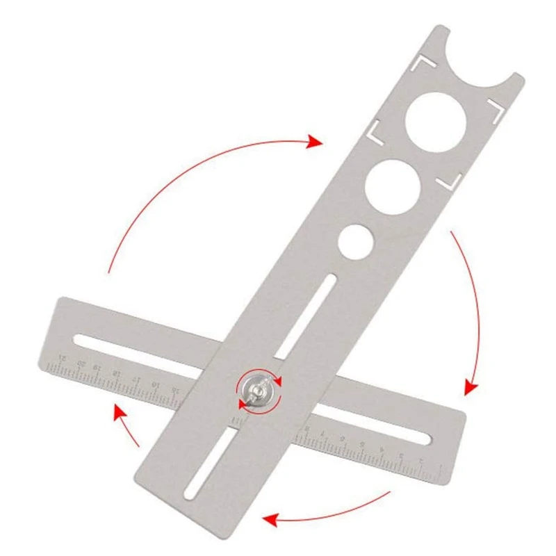 

Ceramic Tile Hole Locator Portable Universal Marble Punching Tool Measuring Range 300mm Direction Hole Locator