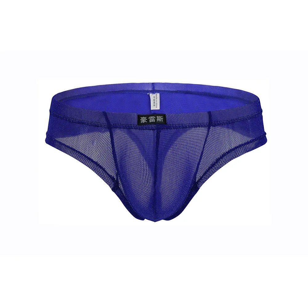 Мужские трусы стринги из сетчатой ткани черные прозрачные просвечивающее нижнее