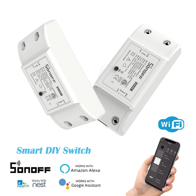Умный мини переключатель SONOFF BasicR2 Wi Fi статус синхронизации для eWelink APP